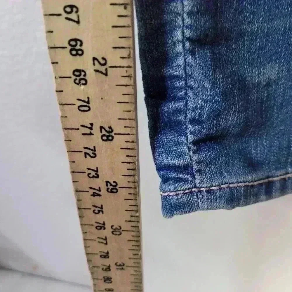 7 Seven For All Mankind Womens Thick Stitch Crop Stretch Denim Jeans Size 8 - Picture 11 of 12